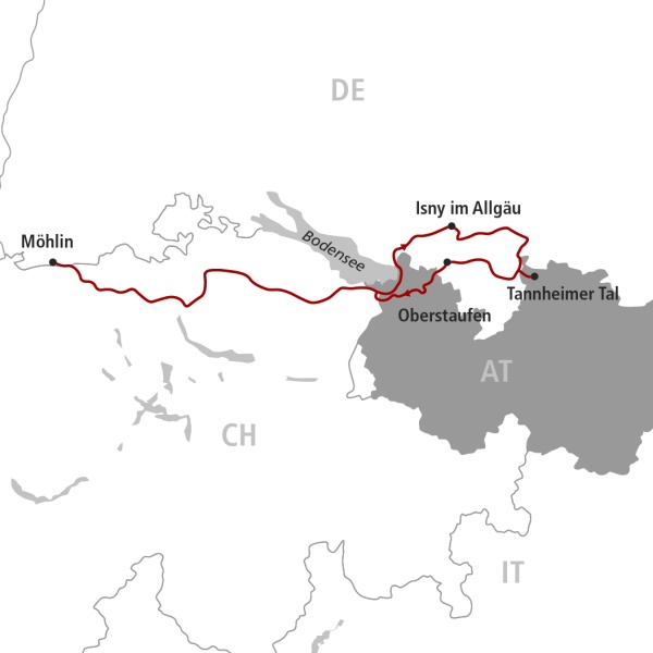 Streckenplan Silvester im Tannheimertal - Kaufmanns Schwarb Reisen AG